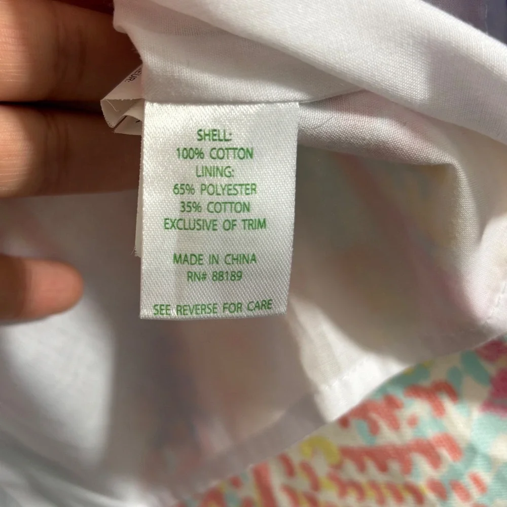 Lilly Pulitzer Little Lilly Classic Shift‎ Dress Cameo White Electric Feel 10